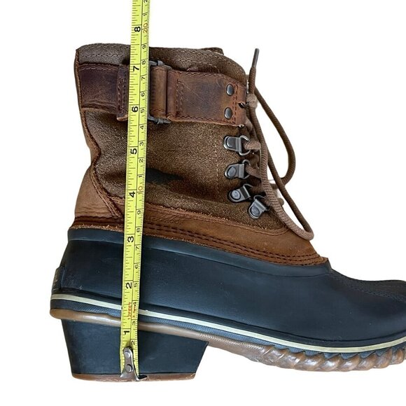 Sorel Fancy Lace II Duck Boots Brown NL2125-286 Women's Size 7, Waterproof Rain - Picture 15 of 16